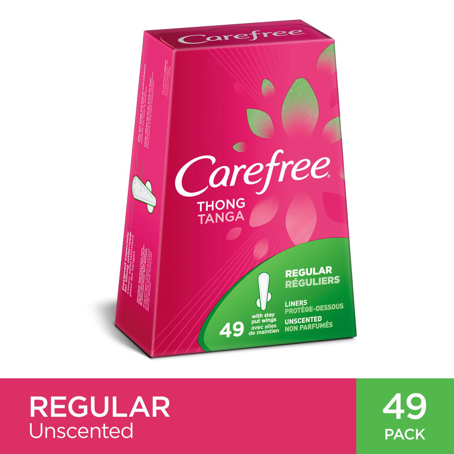 CAREFREE® Regular Liners Unscented Thong Panty Walmart Canada
