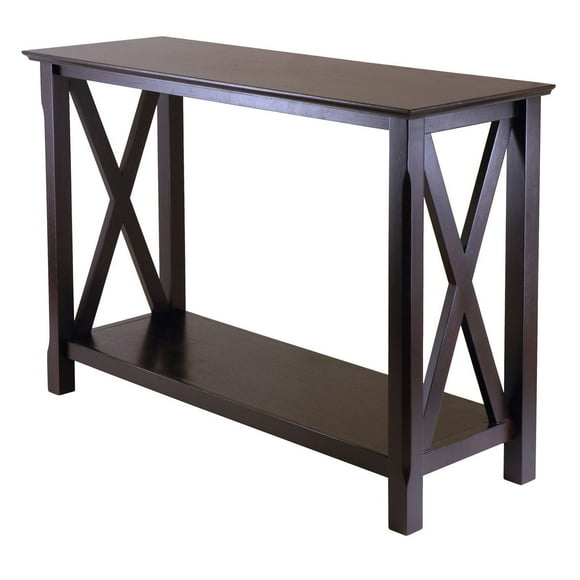 Winsome Xola X-Panel Console Hall Table, Cappuccino