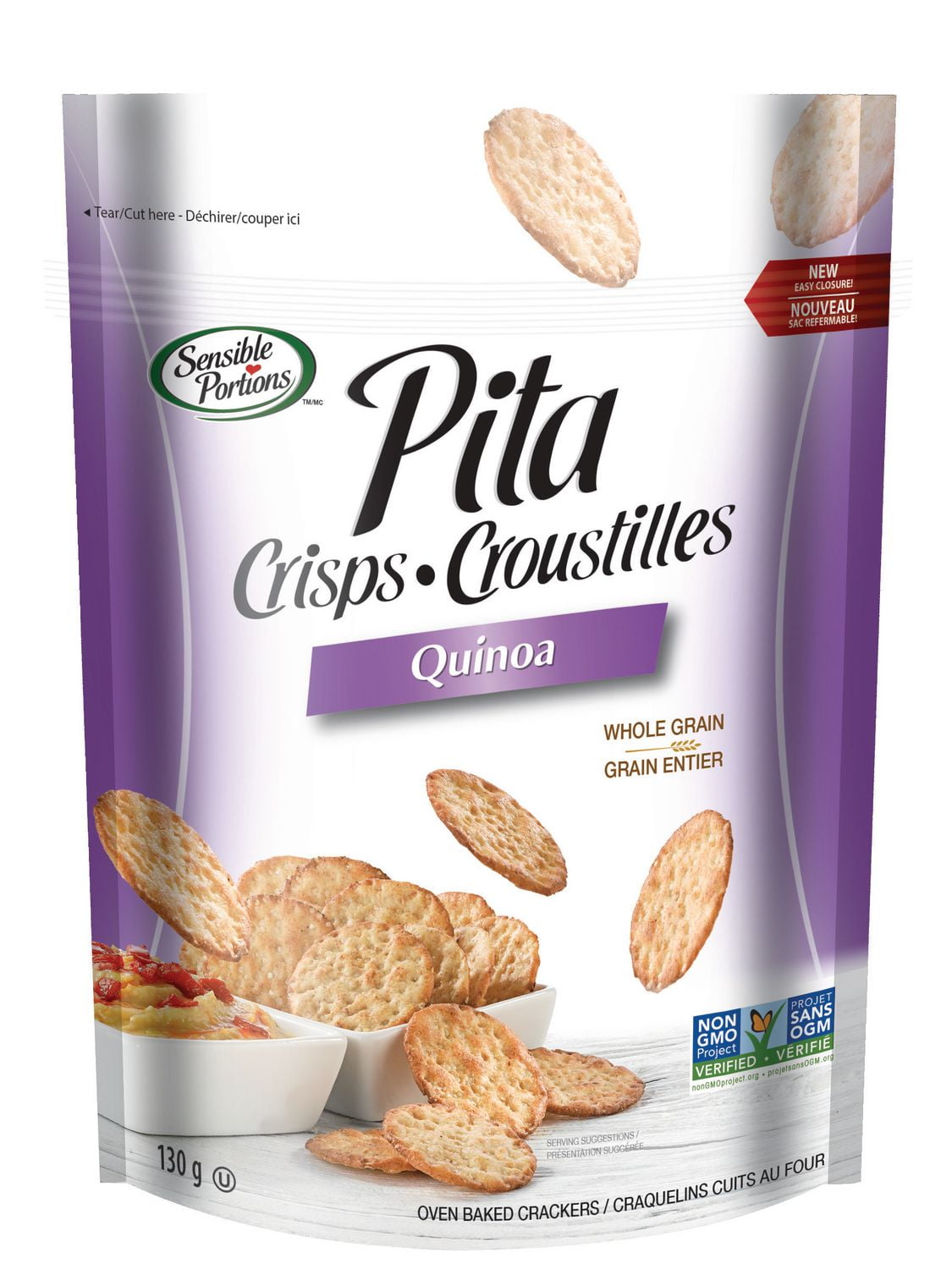 Sensible Portions Quinoa Pita Crisps Oven Baked Crackers Walmart Canada
