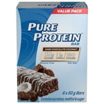 Pure Protein Chocolat noir noix de coco 6x50G Paquet de valeur