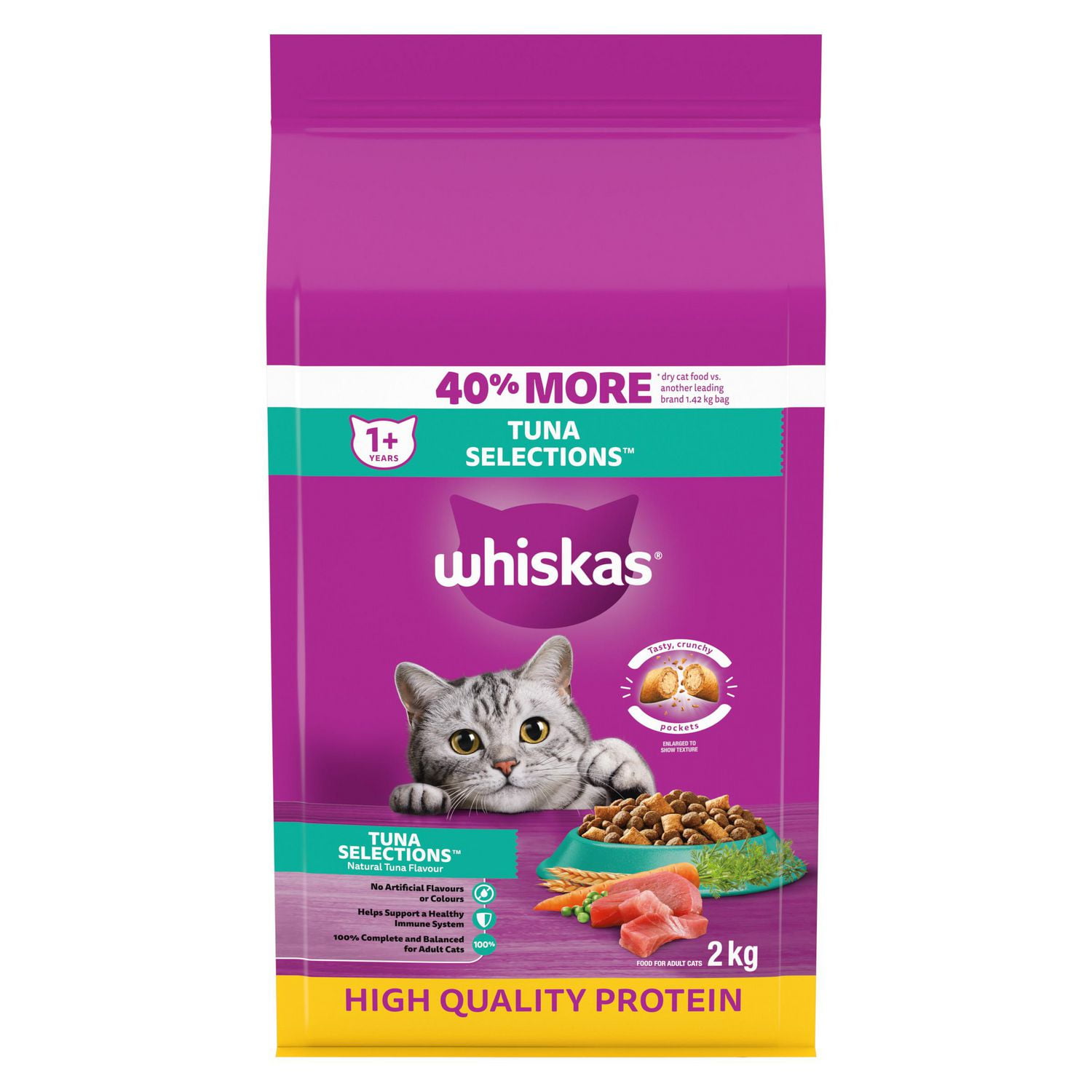 Whiskas Tuna Selections Natural Adult Dry Cat Food 2 Walmart