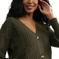 thumbnail image 4 of Mexx Women’s Mix Cable Knit Cardigan, 4 of 5