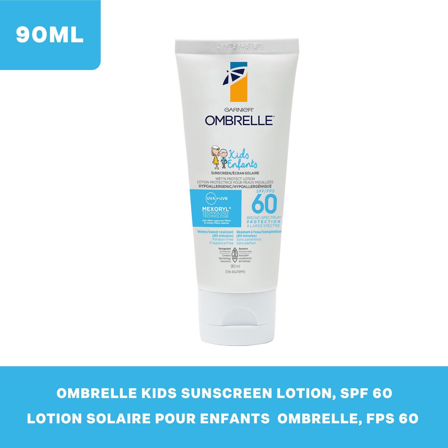 Garnier Sunscreen Ombrelle Kids Wet'n Protect lotion SPF 60, 90ML | Walmart  Canada