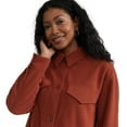 thumbnail image 4 of Mexx Women’s Long Textured Shacket with Chest Patch Pockets, 4 of 4