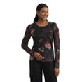 thumbnail image 1 of Mexx Women’s Printed Mesh Puff Sleeve Blouse, 1 of 5