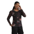 thumbnail image 2 of Mexx Women’s Printed Mesh Puff Sleeve Blouse, 2 of 5