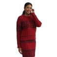 thumbnail image 2 of Mexx Women’s Fair Isle Sweater with Drop Shoulder, 2 of 5