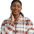 thumbnail image 3 of Mexx Women's Soft Brushed Plaid Bomber Jacket, 3 of 5