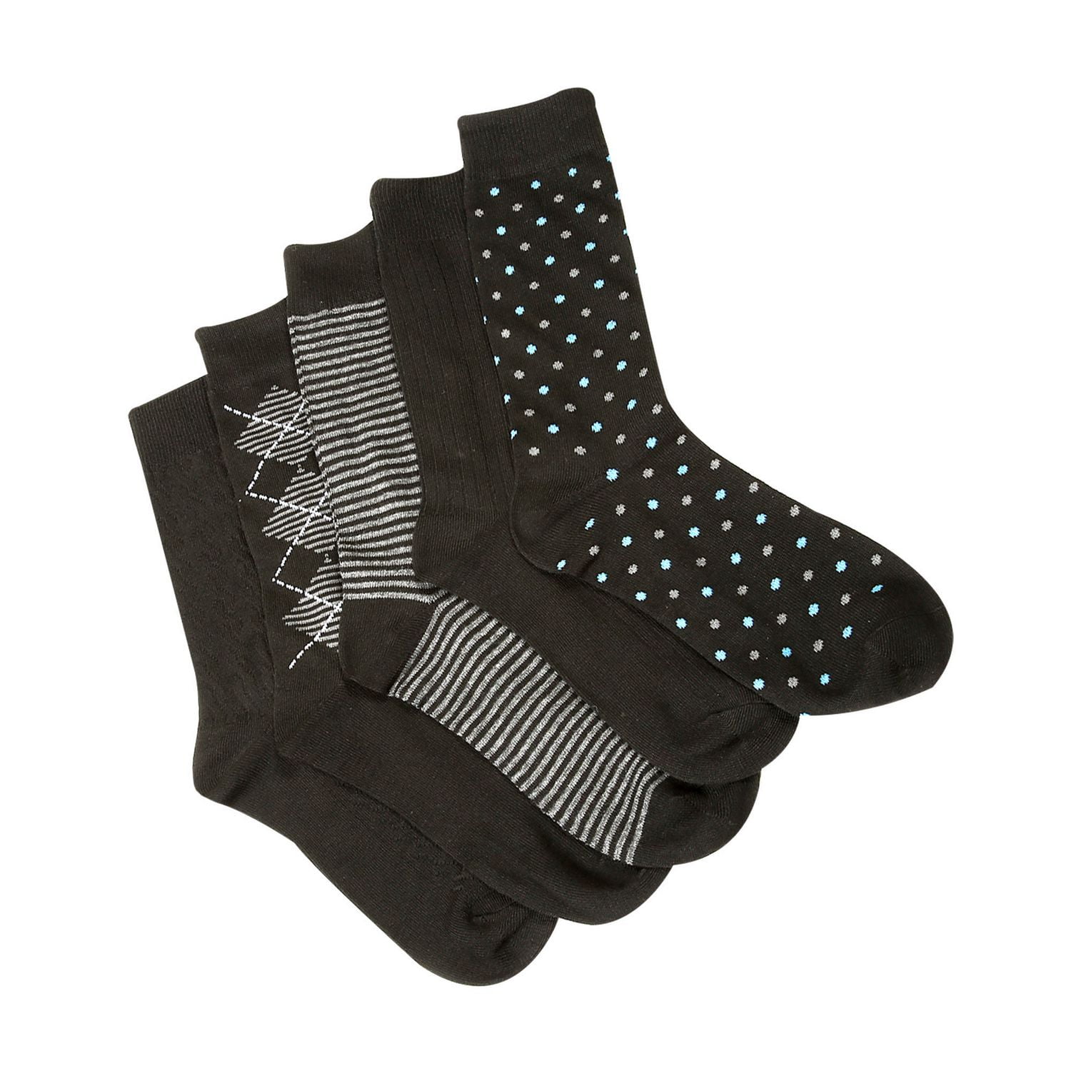 George Men's Crew Socks, 5 Pairs