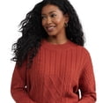 thumbnail image 4 of Mexx Women’s Cable Knit Mock Neck Sweater, 4 of 5