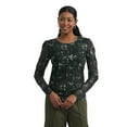 thumbnail image 1 of Mexx Women’s Printed Mesh Puff Sleeve Blouse, 1 of 5