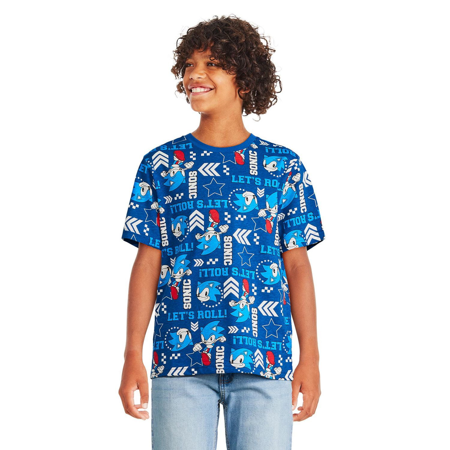 Sonic The Hedgehog Boys' Short Sleeve Tee, Sizes XS-XL
