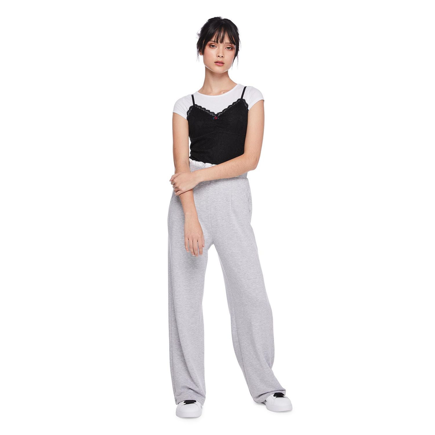 T-shirt 2 pièces avec camisole corset en dentelle My Sister’s Closet pour filles Tailles P-TTG