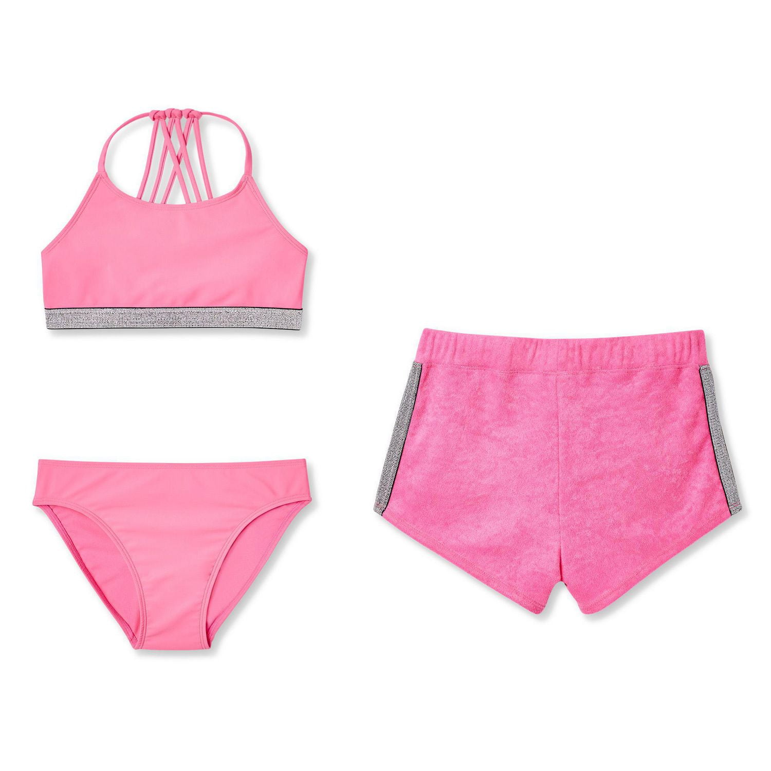 girls 3 piece swim set