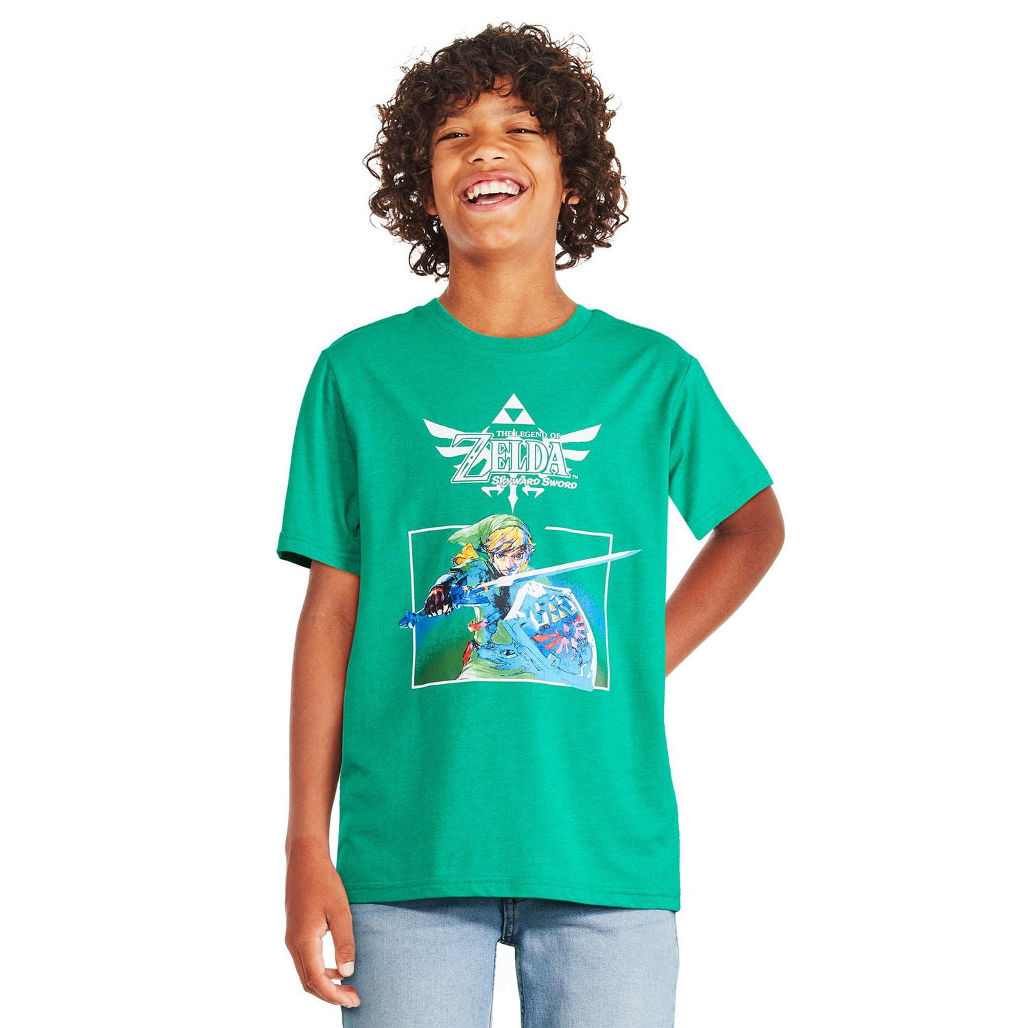 T-shirt avec imprimé graphique The Legend of Zelda pour garçons Tailles TP-TG