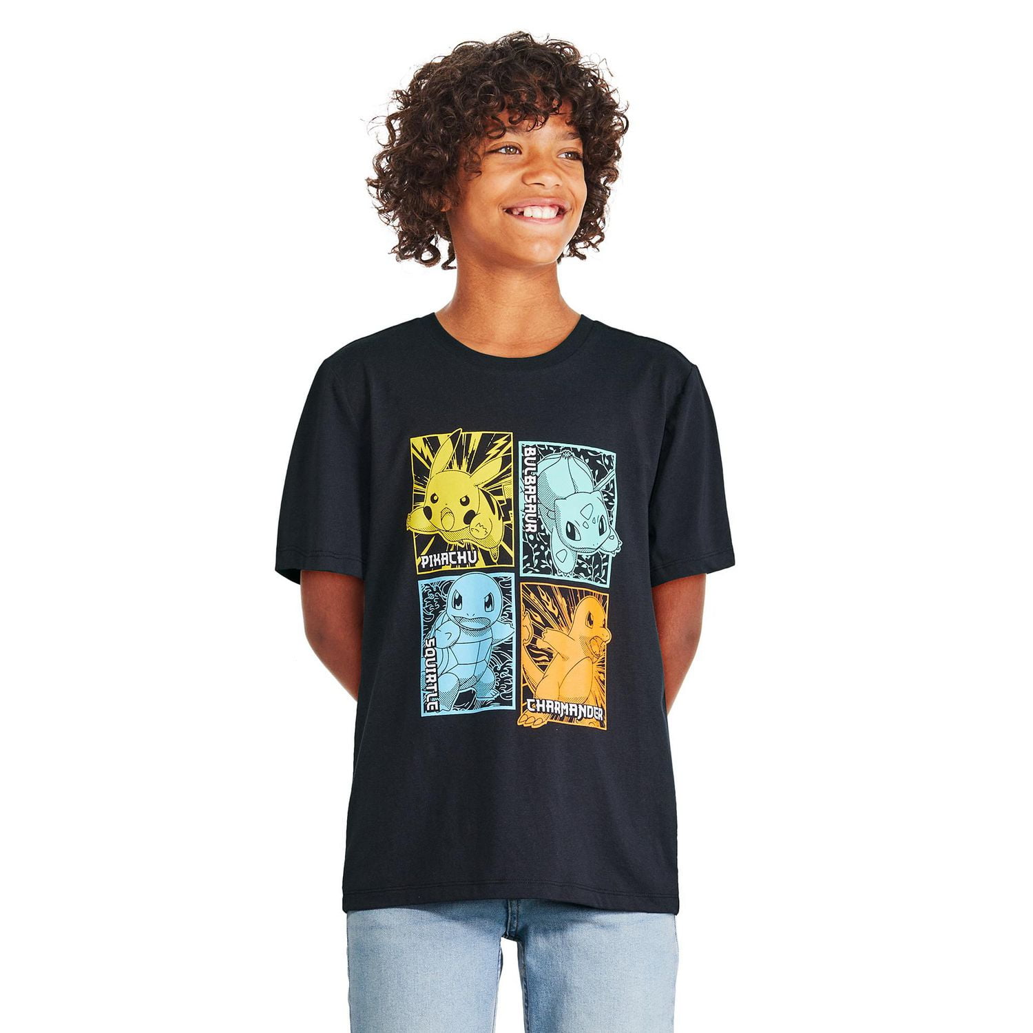 T-shirt avec imprimé graphique Pokemon pour garçons Tailles TP-TG