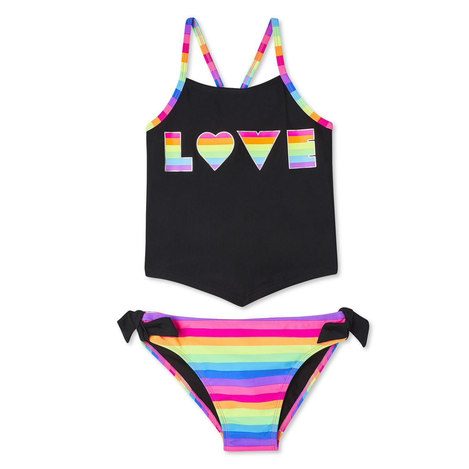Girls' Tankini Love 2Piece Swimsuit Walmart Canada
