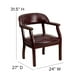 Chaise de conférence luxueuse en vinyle sang-de-bœuf avec garniture pour clous décoratifs – image 5 sur 9