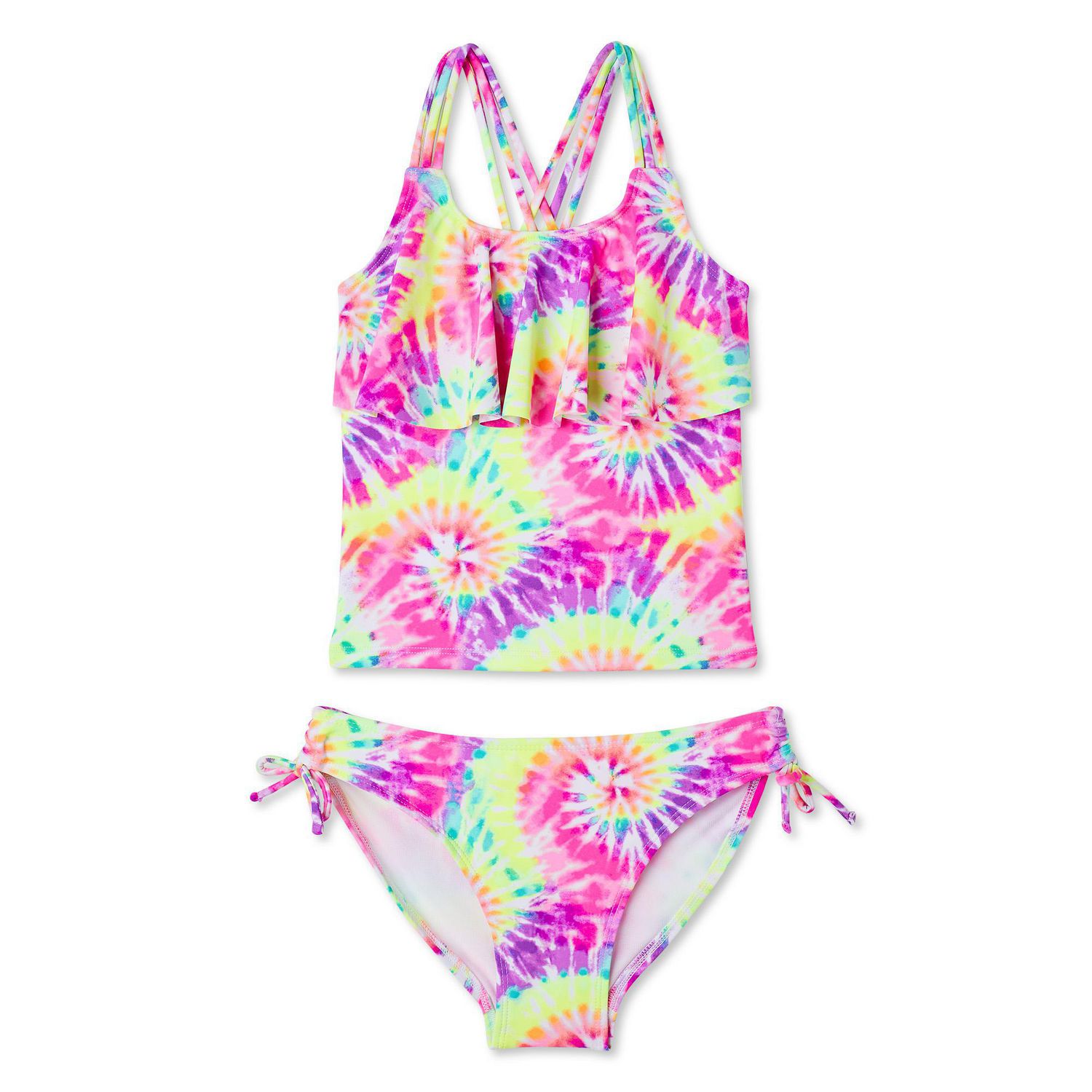 justice tie dye bathing suit