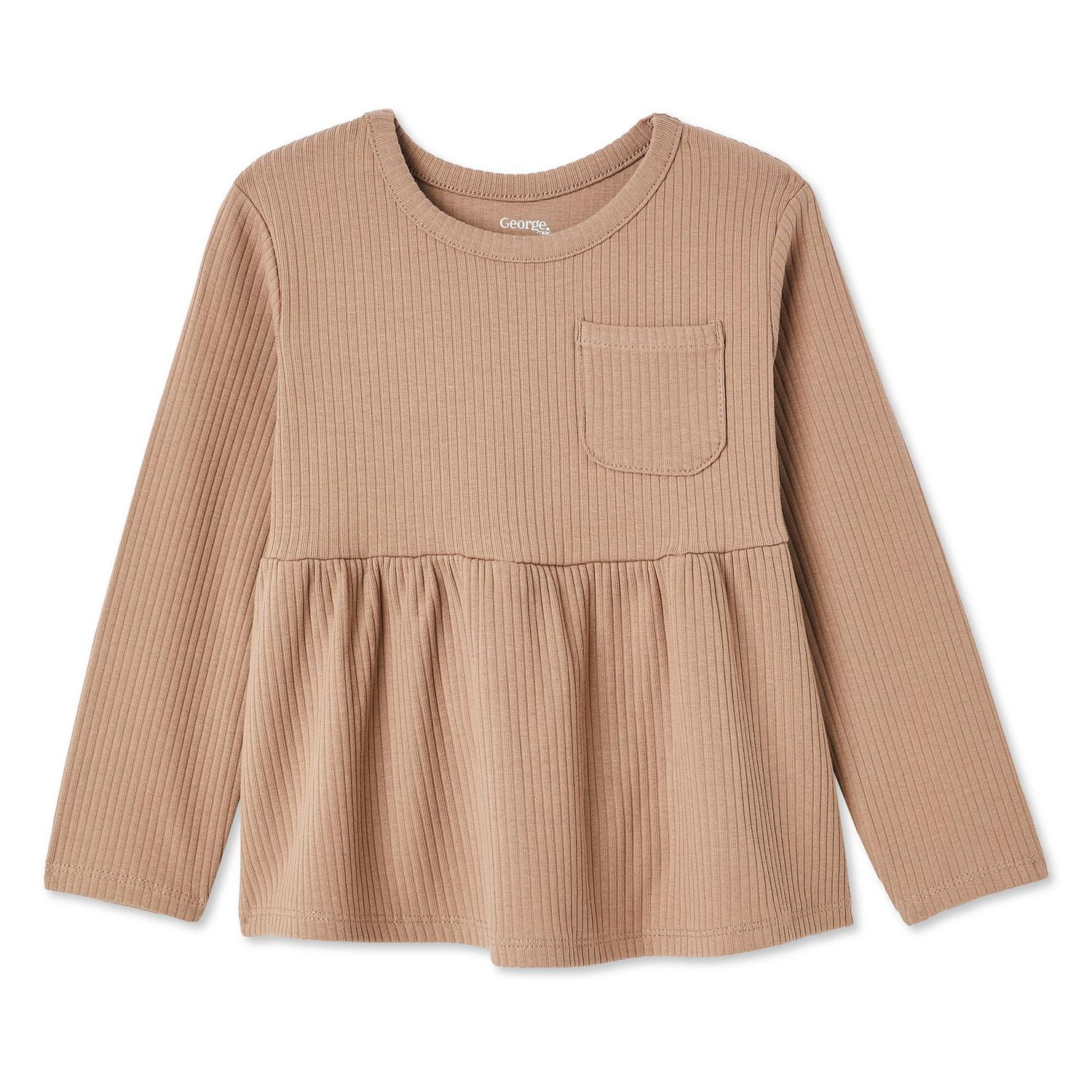 George Toddler Girls' Rib Peplum Top