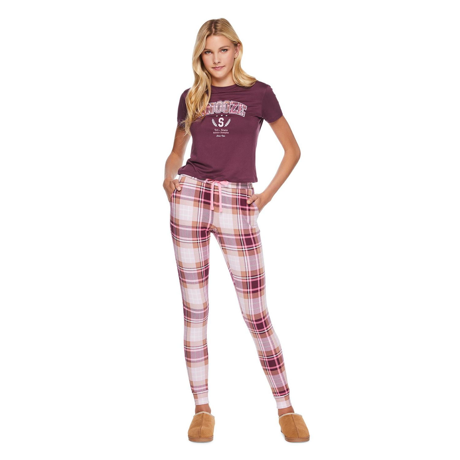 No Boundaries Women's Pajama 2-Piece Set