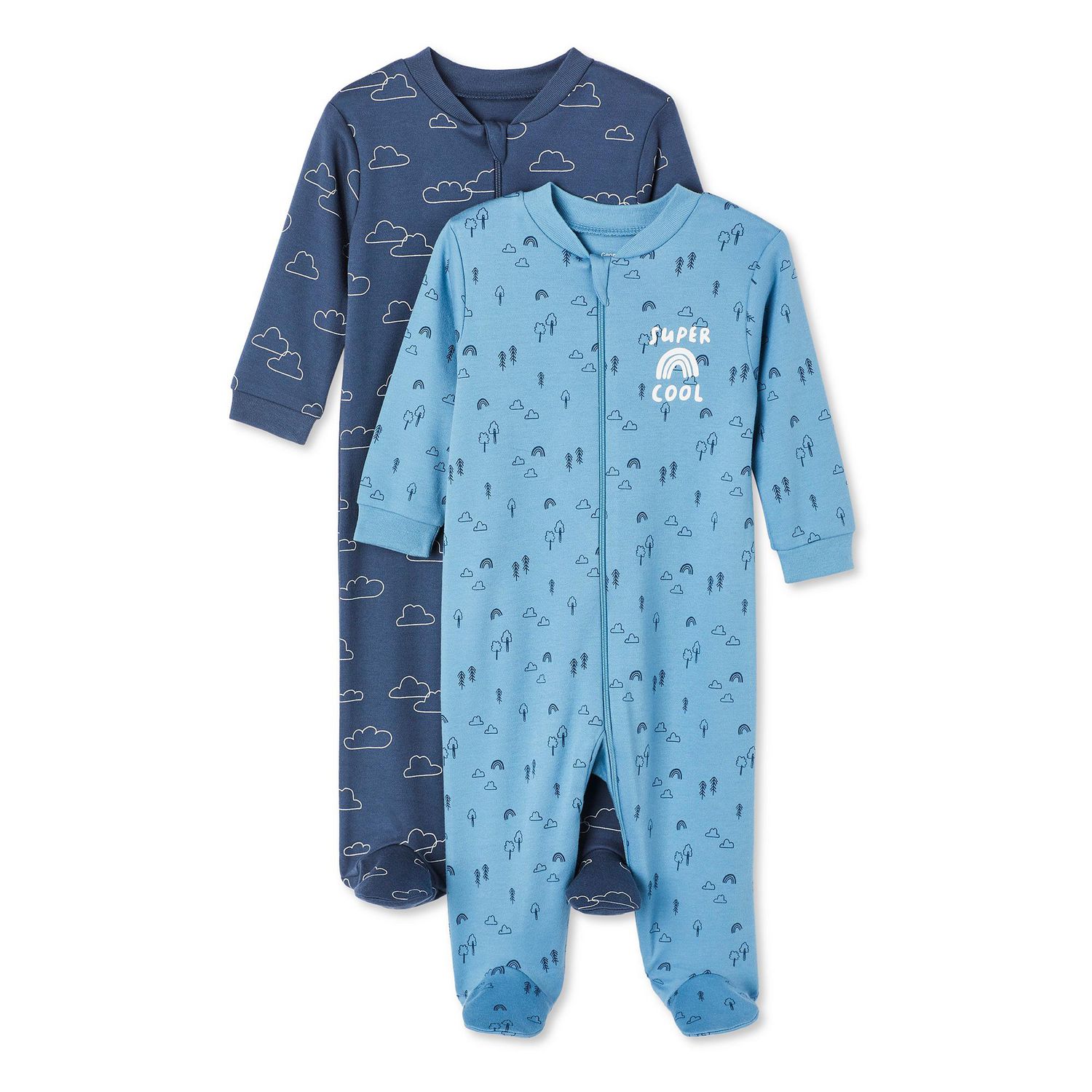 Lot de 2 pyjamas George pour bébé garçon en 100 % coton