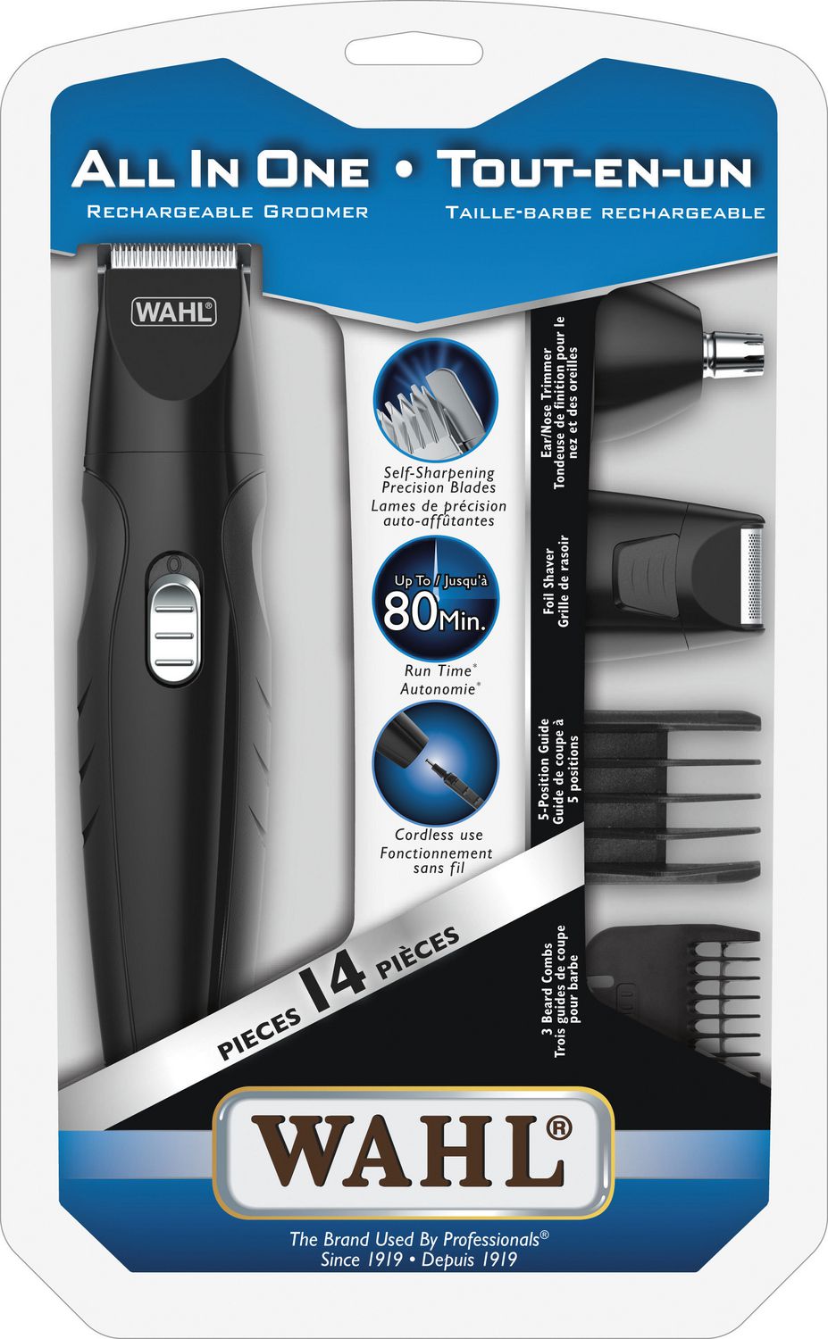 wahl all in one rechargeable groomer styling kit