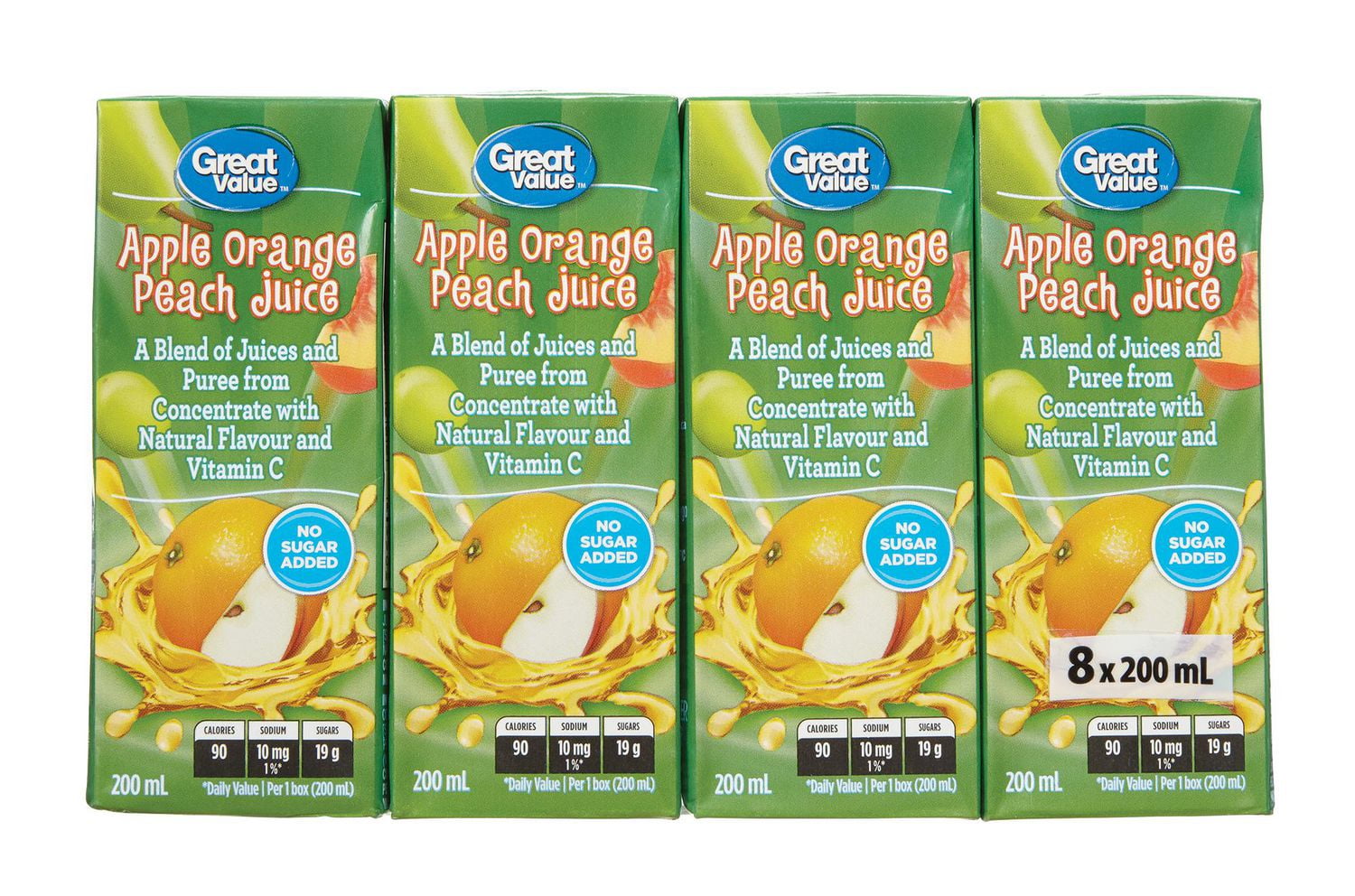 Great Value Apple Orange Peach Juice | Walmart Canada