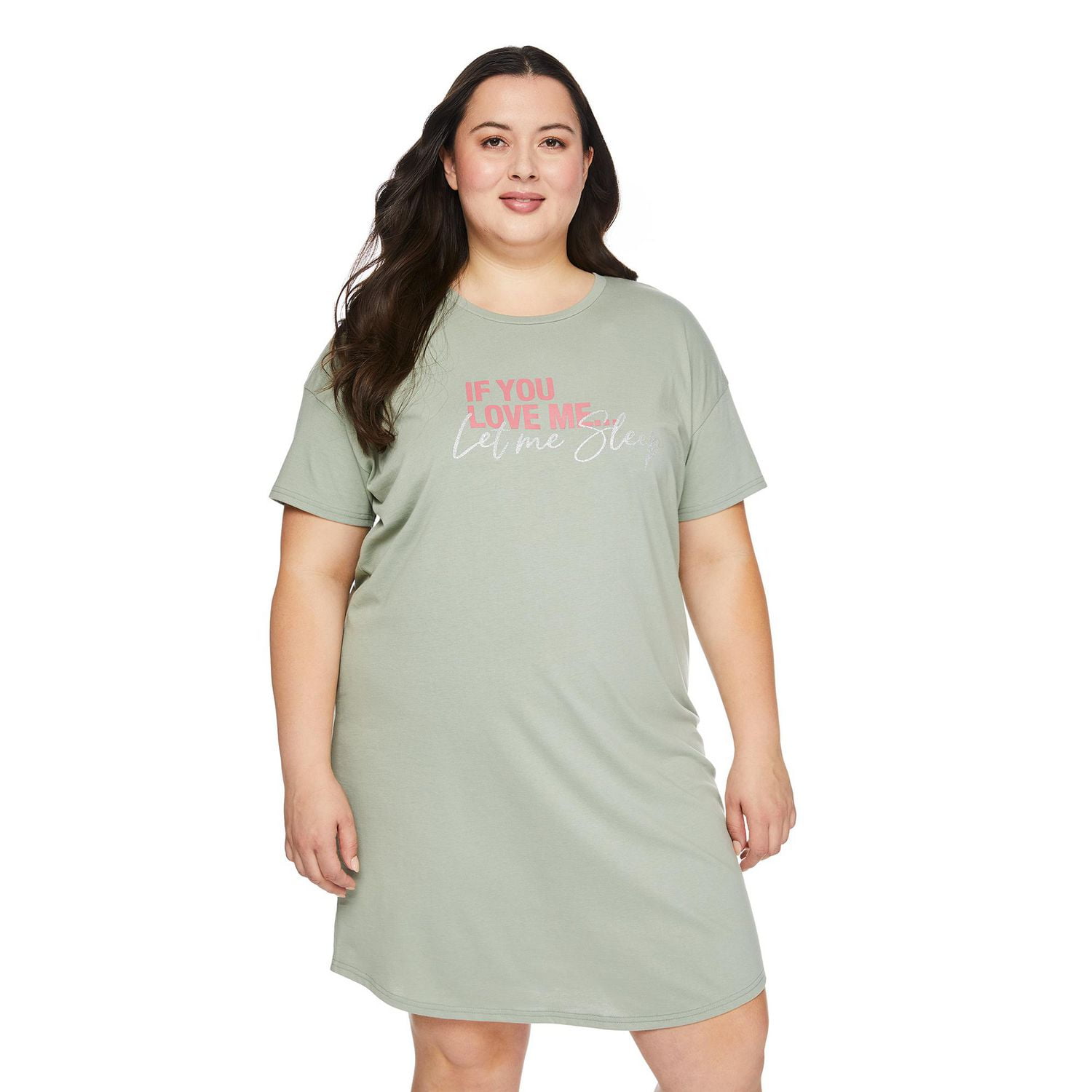 George Women's Plus Crew Neckline Nightshirt