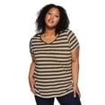 thumbnail image 1 of George Women's Plus V-Neckline Tee, 1 of 6