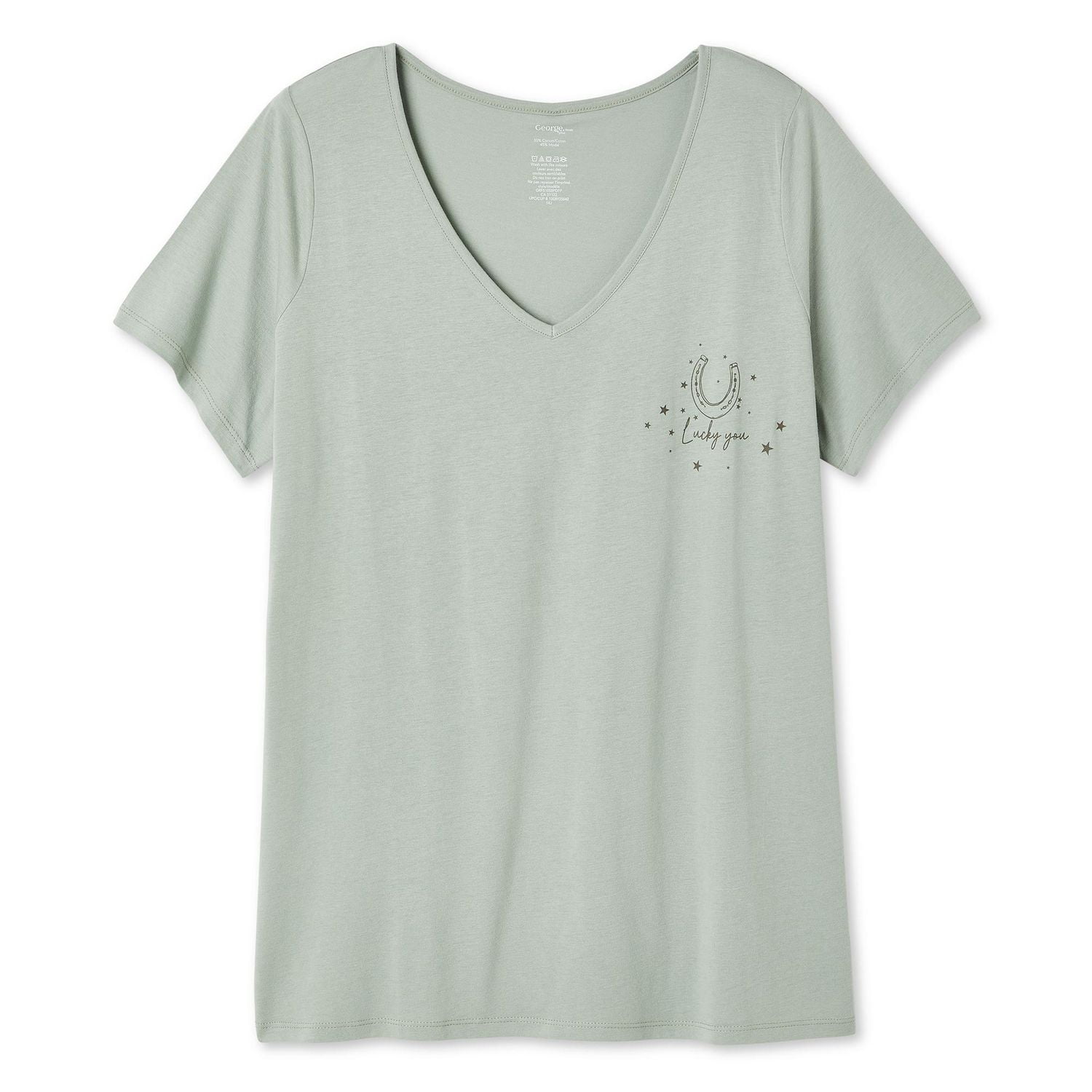 George Women's Plus V-Neckline Tee, Sizes 1X-4X