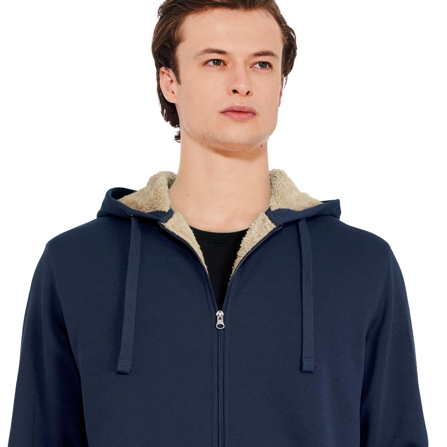 Sherpa lined store pullover hoodie mens