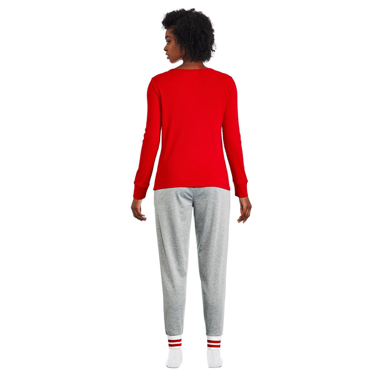 Pyjama 2 pièces en tricot gaufré Canadiana pour femmes