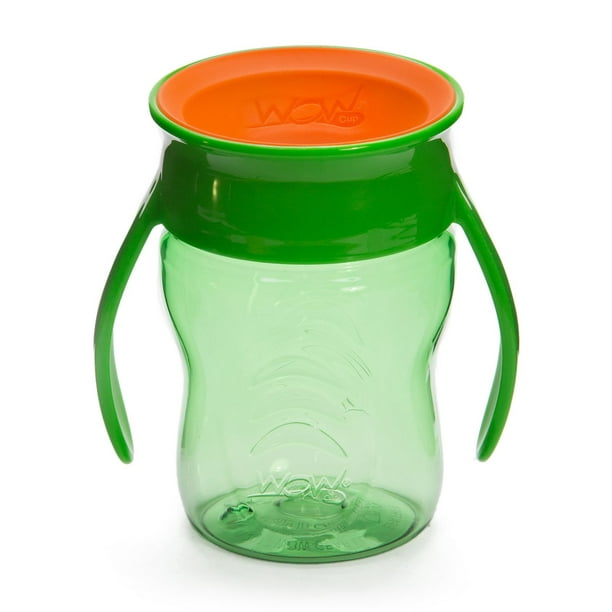 Gobelet Wow Cup® 360° pour bébé en TRITAN® sans déversements et avec poignées - 7 oz - Vert