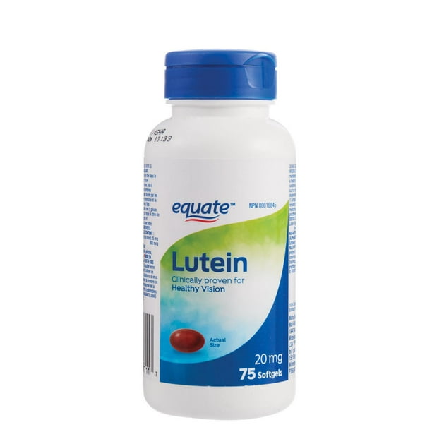 Equate Lutéine 20 mg 75 Gélules