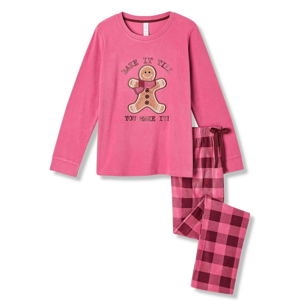 Femofit Pajama Pants for Women Polar Fleece Long Sleepwear 2 Pack