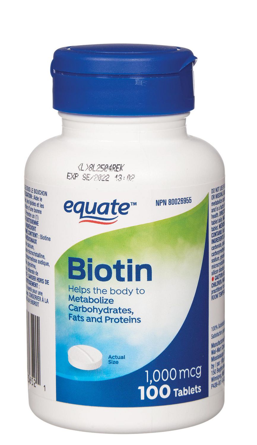 Equate Biotin 1,000 Mcg