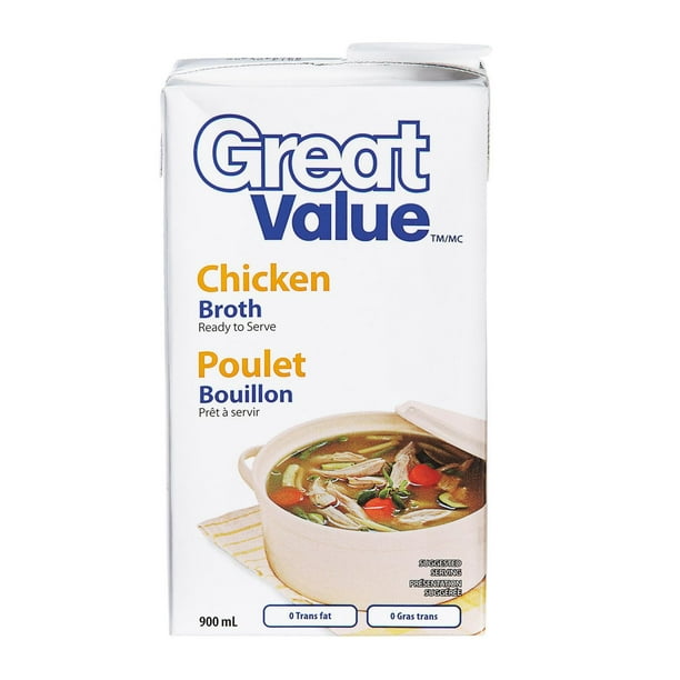 Bouillon de poulet de Great Value 900 ml Walmart.ca