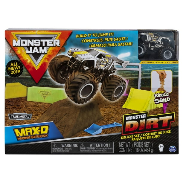 Monster Jam, Max D Monster Dirt Deluxe Set, Featuring 16oz of