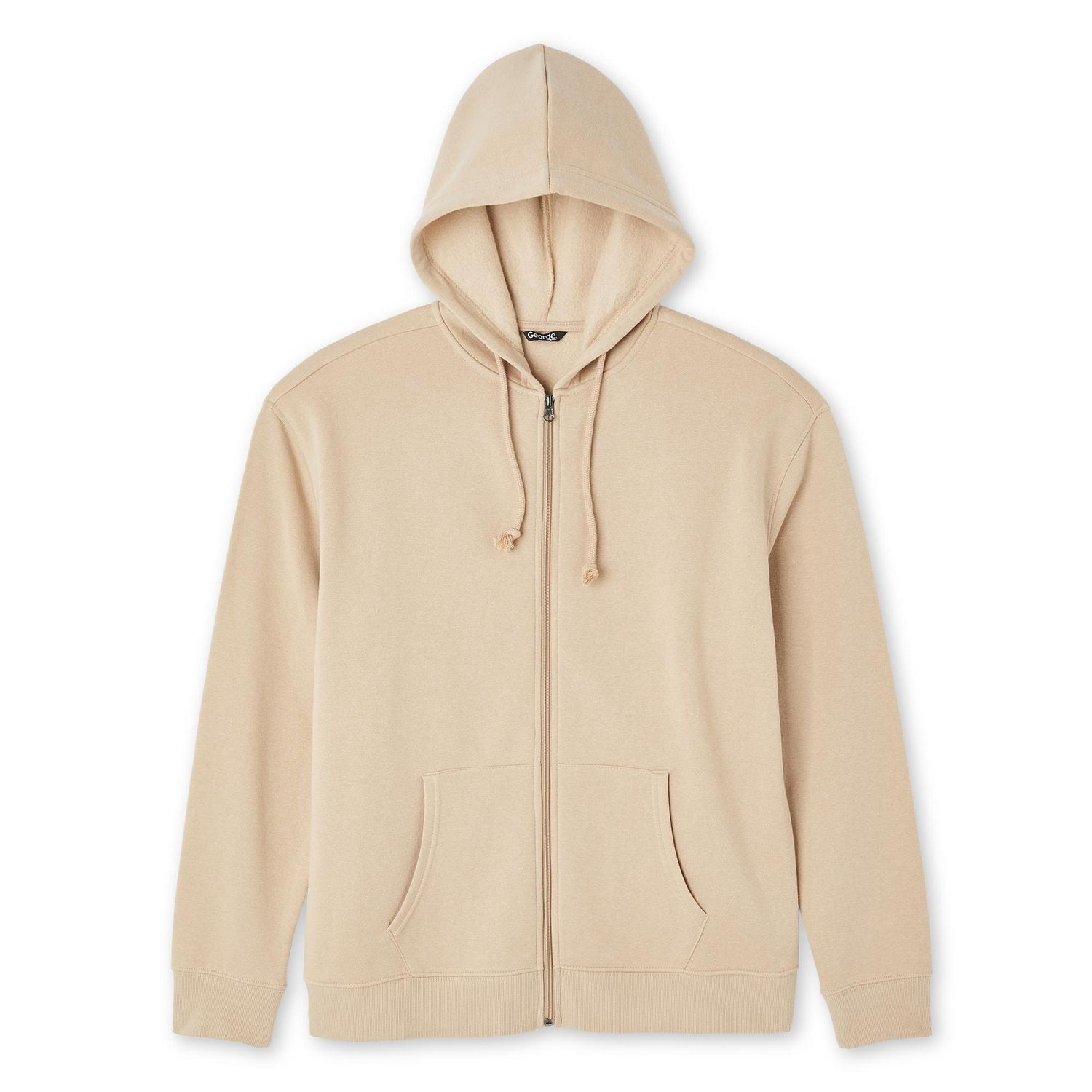 Haut à capuchon zippé sur la longueur George pour hommes Tailles P-2XL