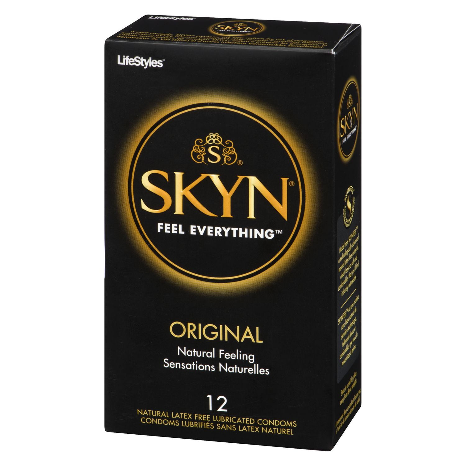Préservatifs lubrifiés non-latex SKYN Original, 12 unités Préservatifs sans latex orig.