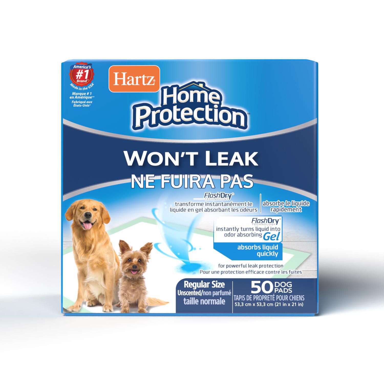 Hartz Home Protection Unscented Odor Eliminating Gel Dog Pads 