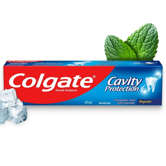Colgate Cavity Protection Fluoride Toothpaste, Regular, 95 mL