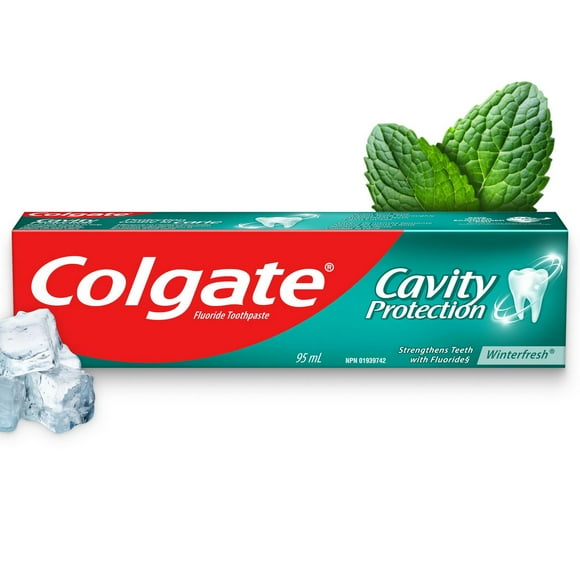 Colgate Cavity Protection Fluoride Toothpaste, Winterfresh, 95 mL
