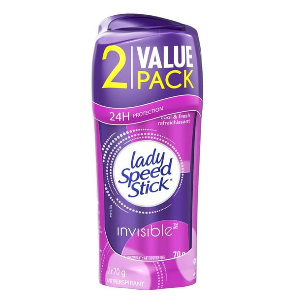 Antisudorifique/désodorisant Lady Speed Stick Invisible Rafraîchissant 2 x 70 g
