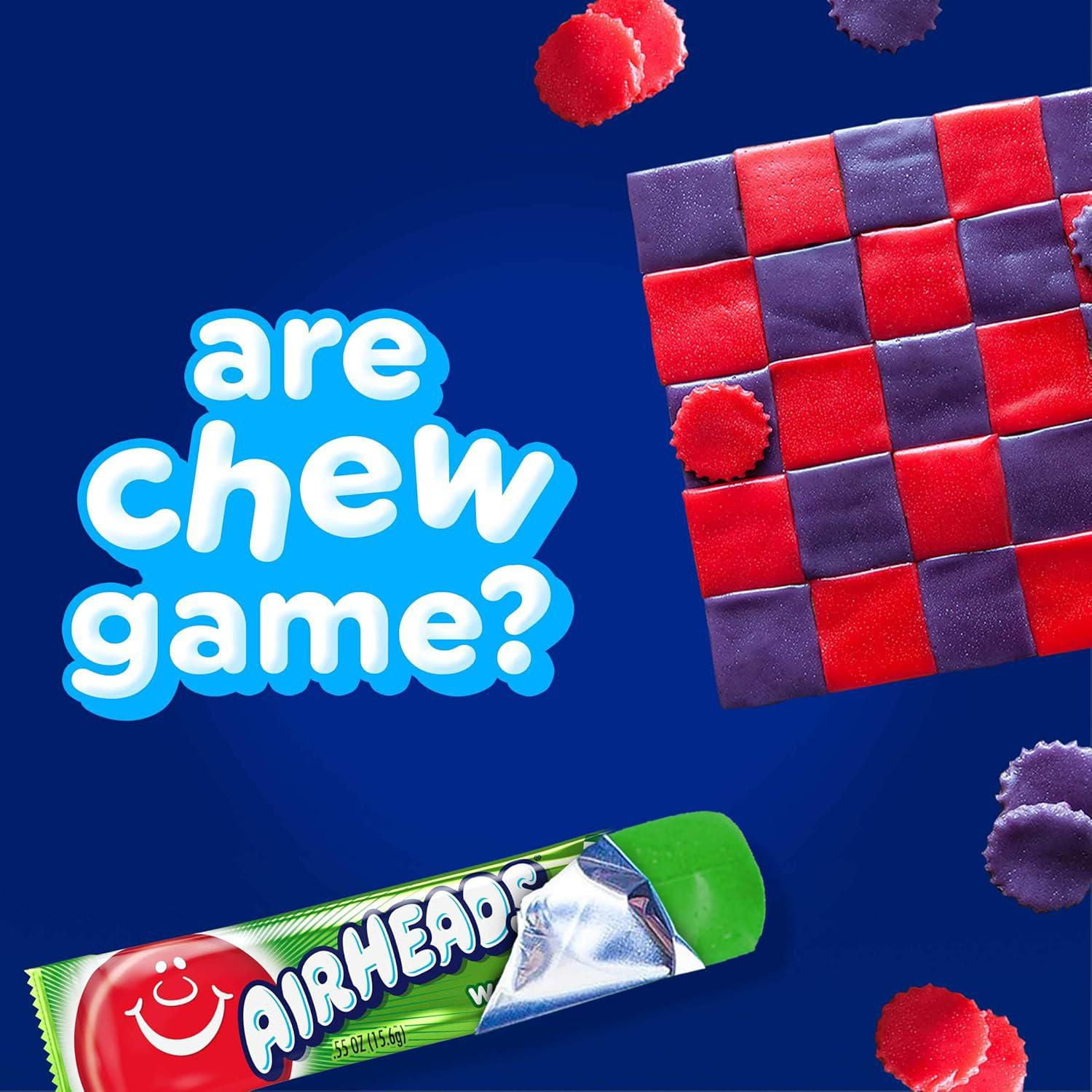 Airheads Singles, Watermelon Candy, Individually Wrapped, 15.6g, Airheads Watermelon—chewy, bold, fruity fun!