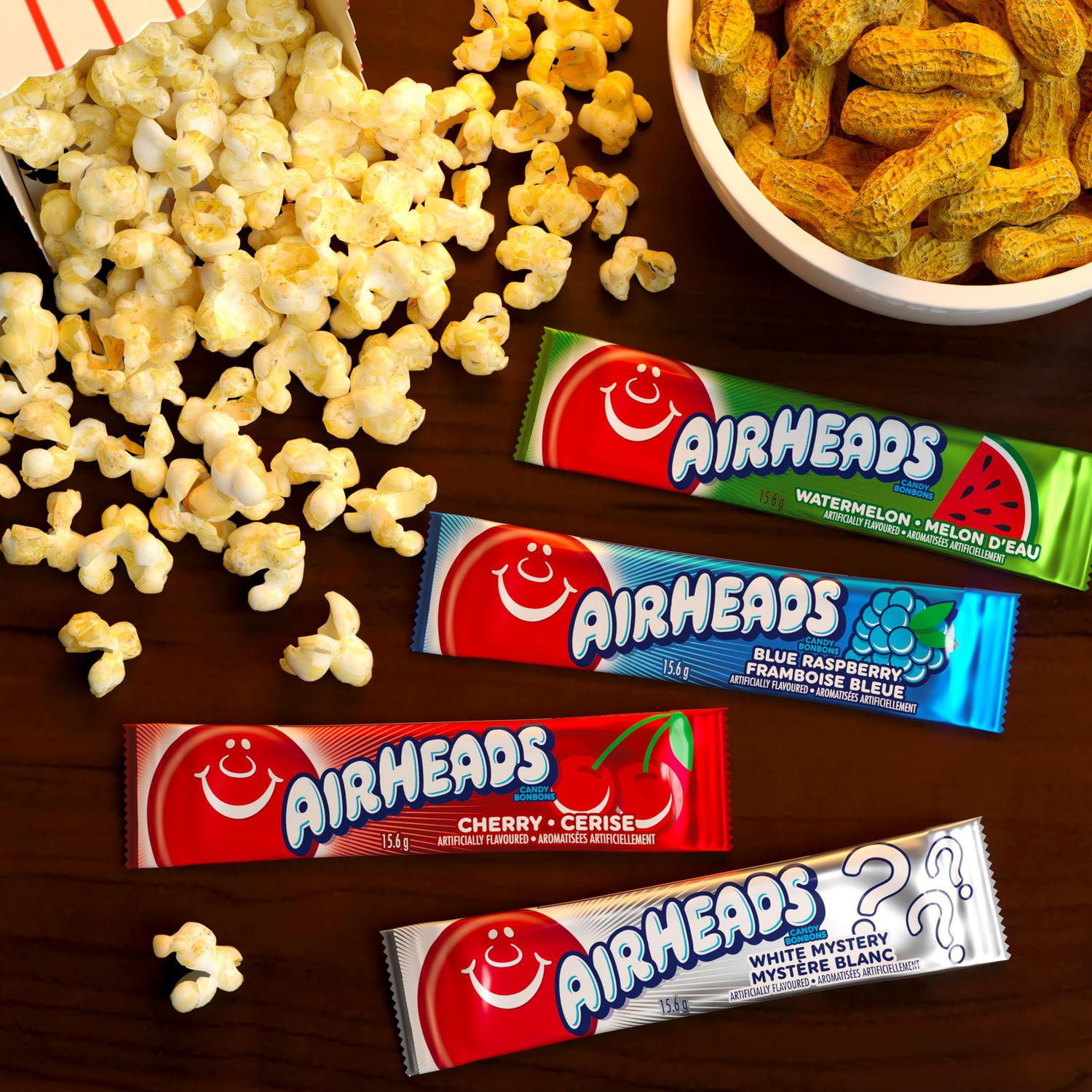 Barres Airheads, melon d’eau, emballées individuellement, 15,6g Airheads Melon d’eau—moelleuse, fruitée, osée!