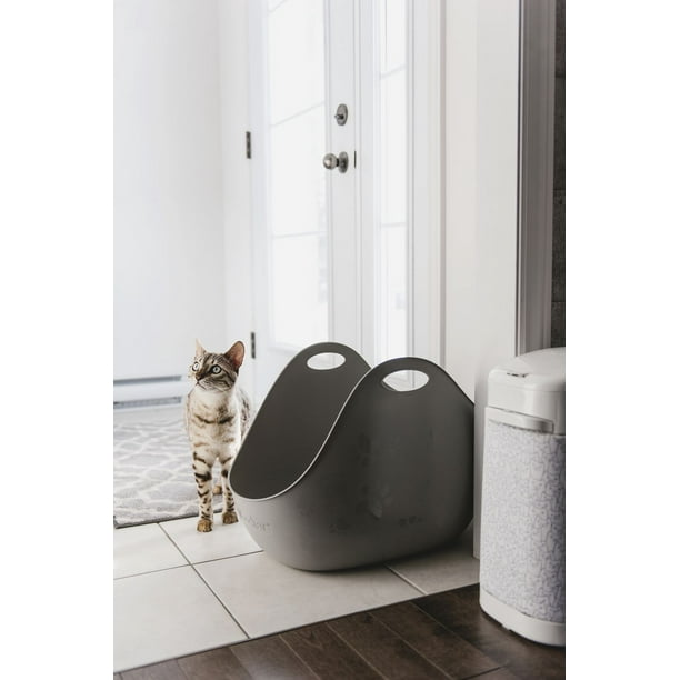 Litter Locker High-Walled Litter Box with Handles and Scoop – K9