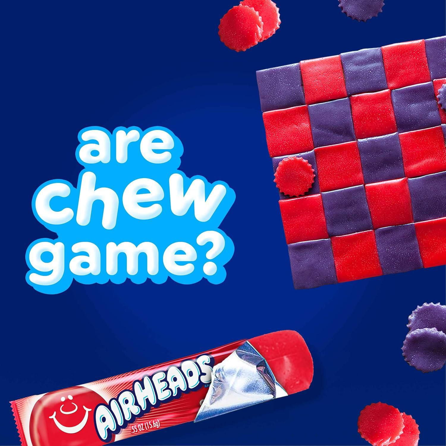 Airheads Singles, Cherry Candy, Individually Wrapped, 15.6g, Airheads Cherry Bar—chewy, bold, and fun!