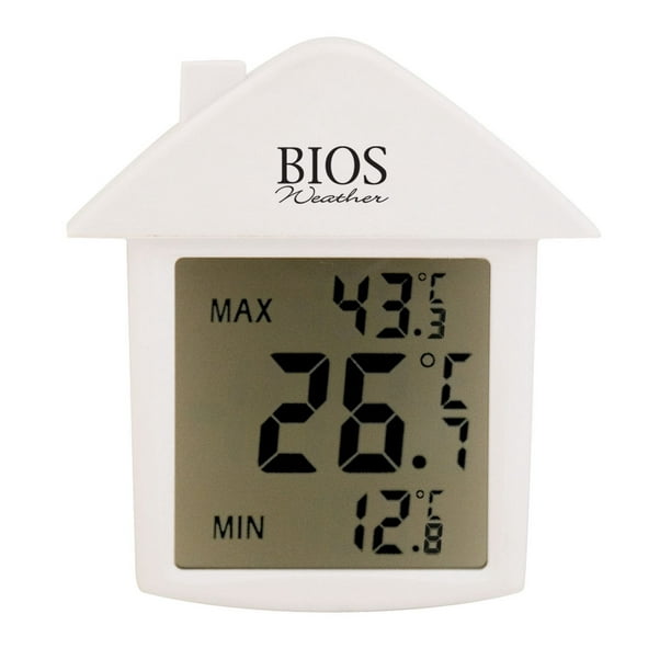BIOS Weather Thermomètre numérique avec ventouse Mesure et affiche la température